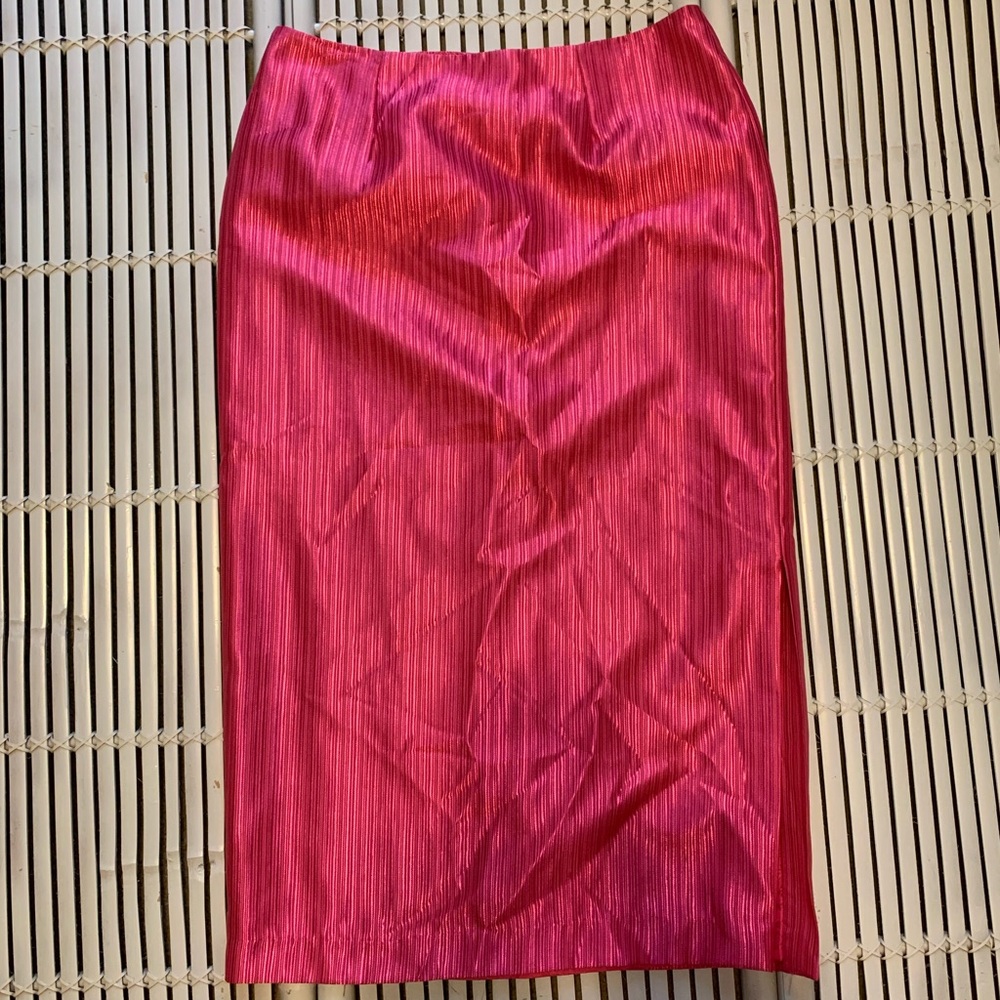 Vintage 80s Barbie Hot Pink Maxi Skirt